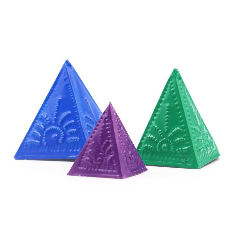 Incense Powder Pyramid Mould Set - Blue, Green & Purple (Pack of 3)