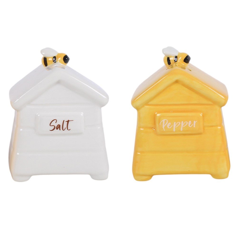 Beehive Ceramic Salt and Pepper Shakers