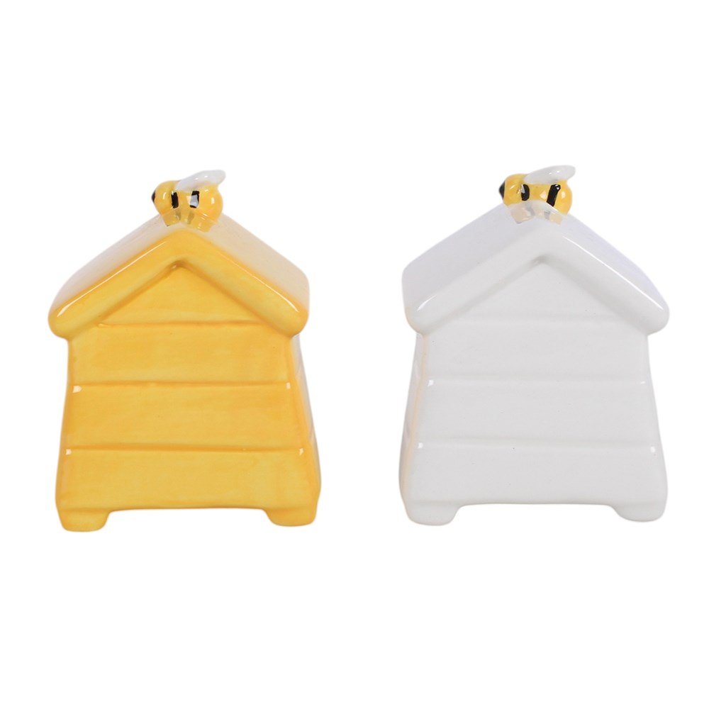 Beehive Ceramic Salt and Pepper Shakers2