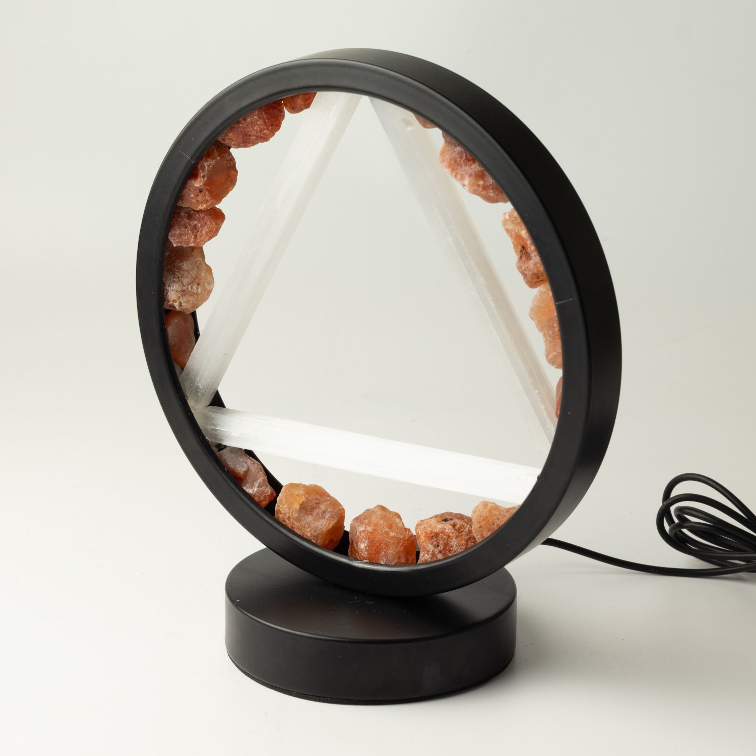 Carnelian & Selenite Gemstone Halo Lamp – Fire3