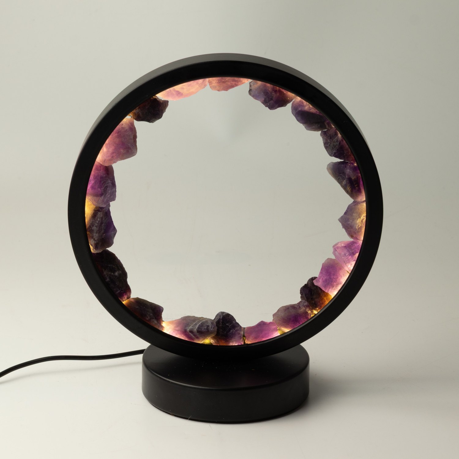 Amethyst Gemstone Halo Lamp – Zen Spirit