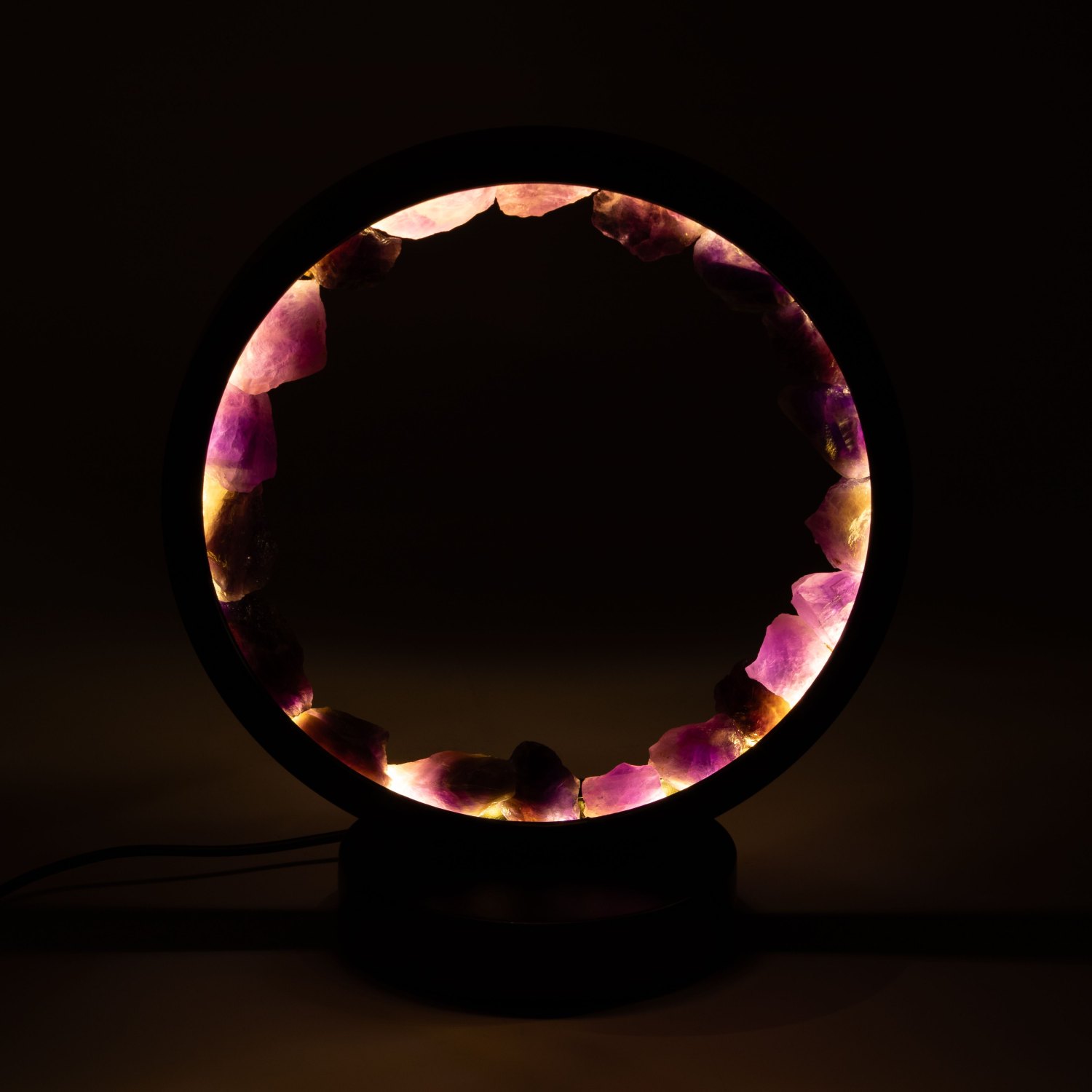 Amethyst Gemstone Halo Lamp – Zen Spirit1