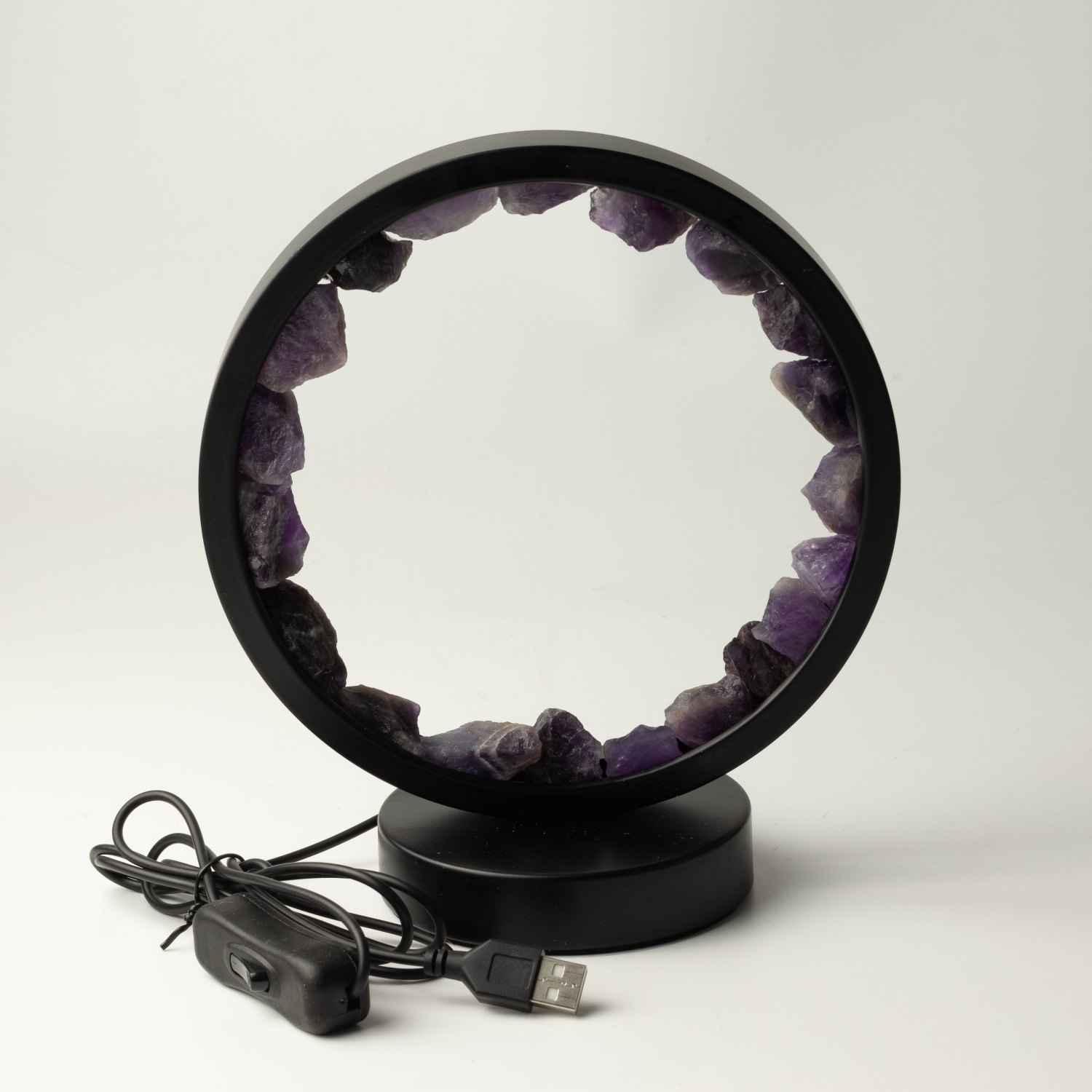 Amethyst Gemstone Halo Lamp – Zen Spirit3
