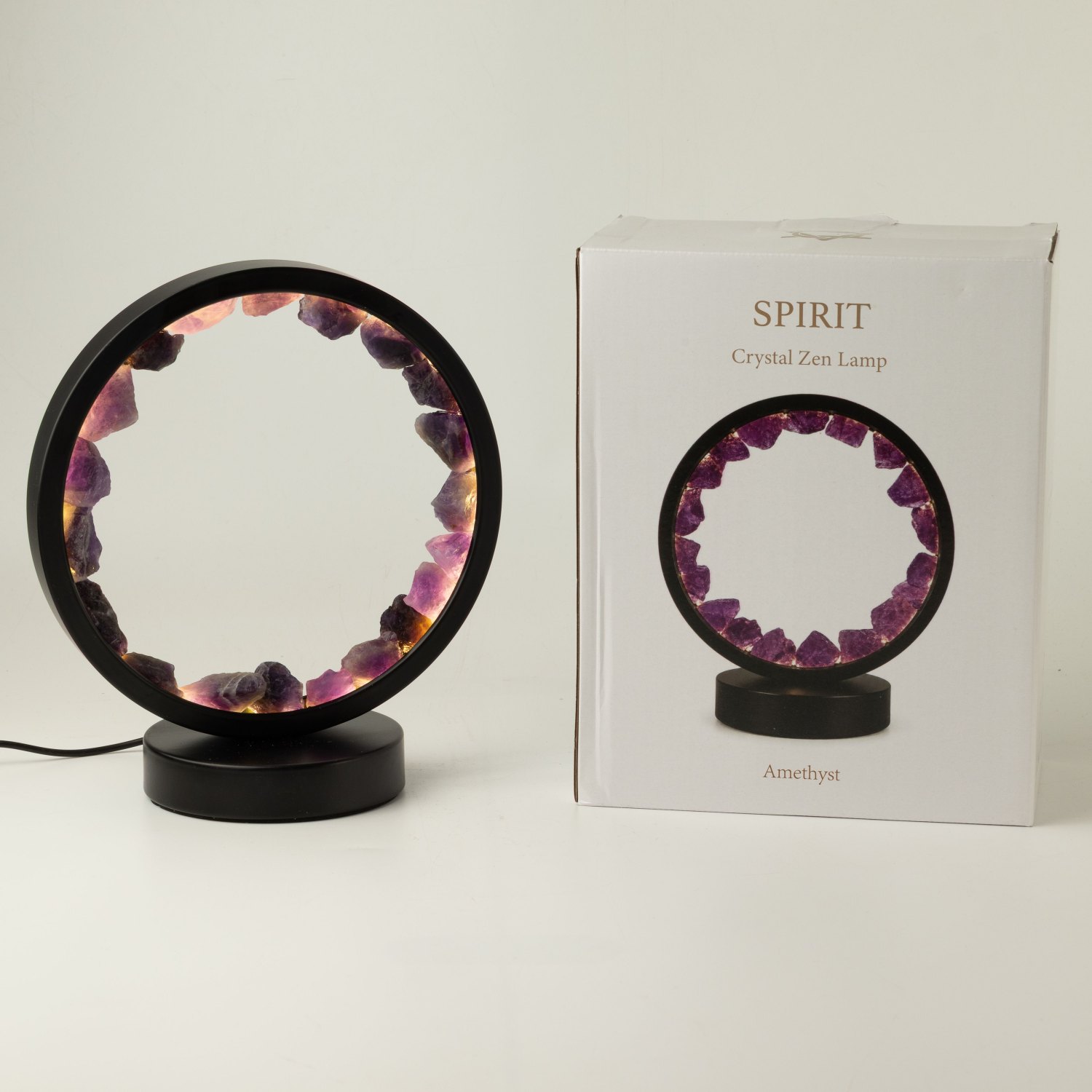 Amethyst Gemstone Halo Lamp – Zen Spirit4