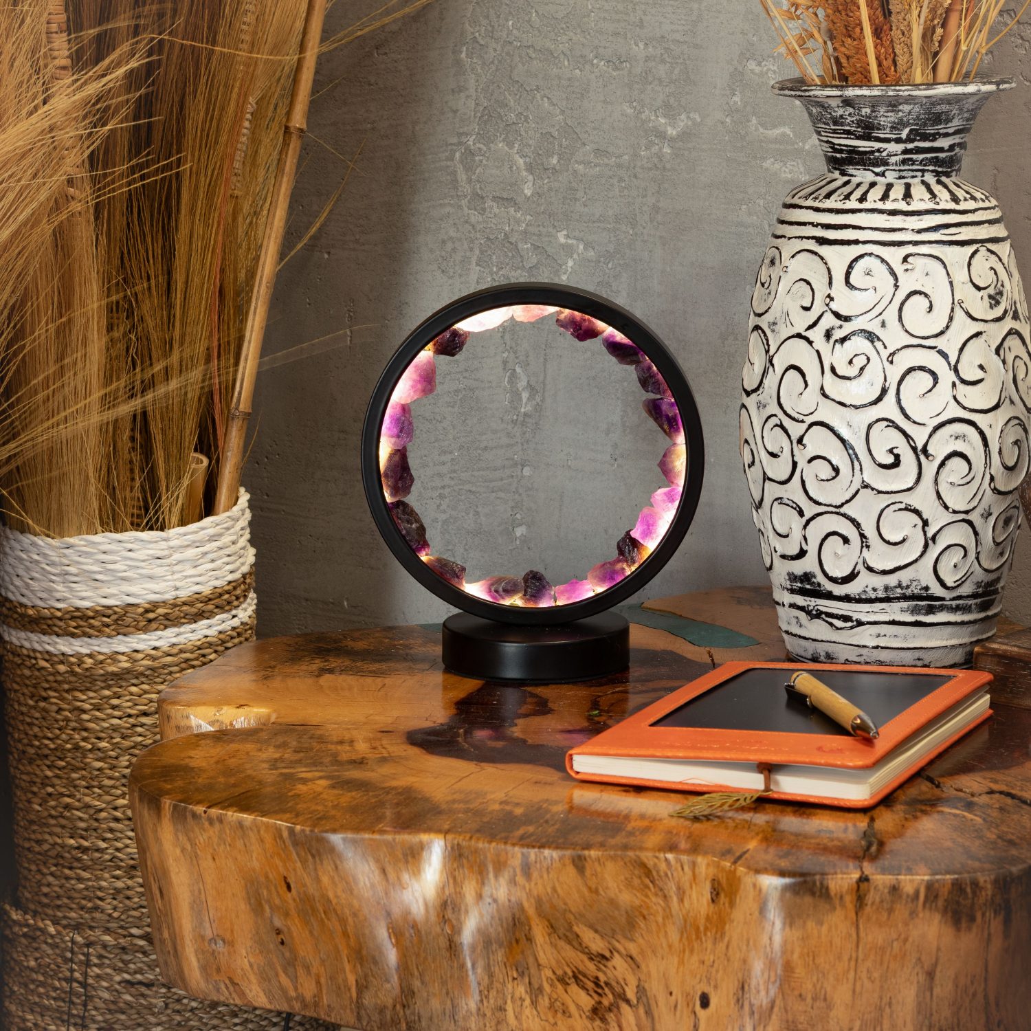 Amethyst Gemstone Halo Lamp – Zen Spirit6