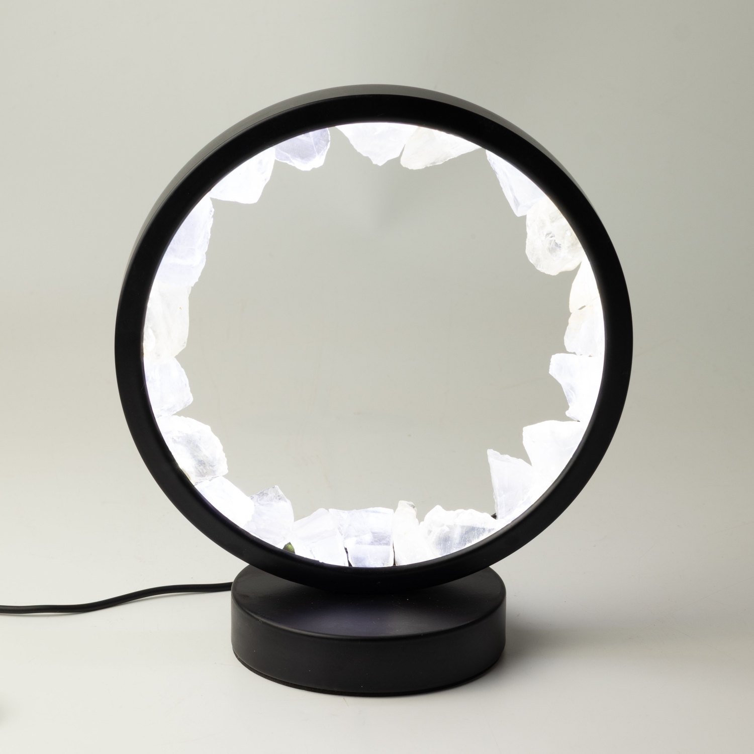 Clear Quartz Gemstone Halo Lamp – Zen Mind