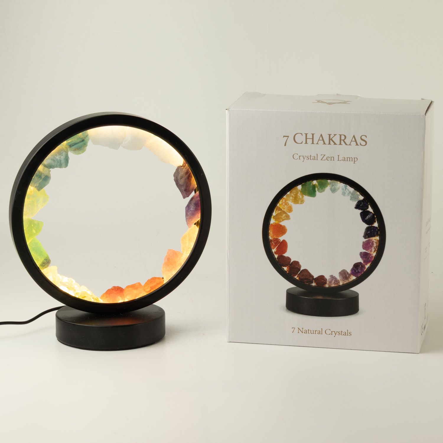 7 Chakra Gemstone Halo Lamp – Seven Gemstones4