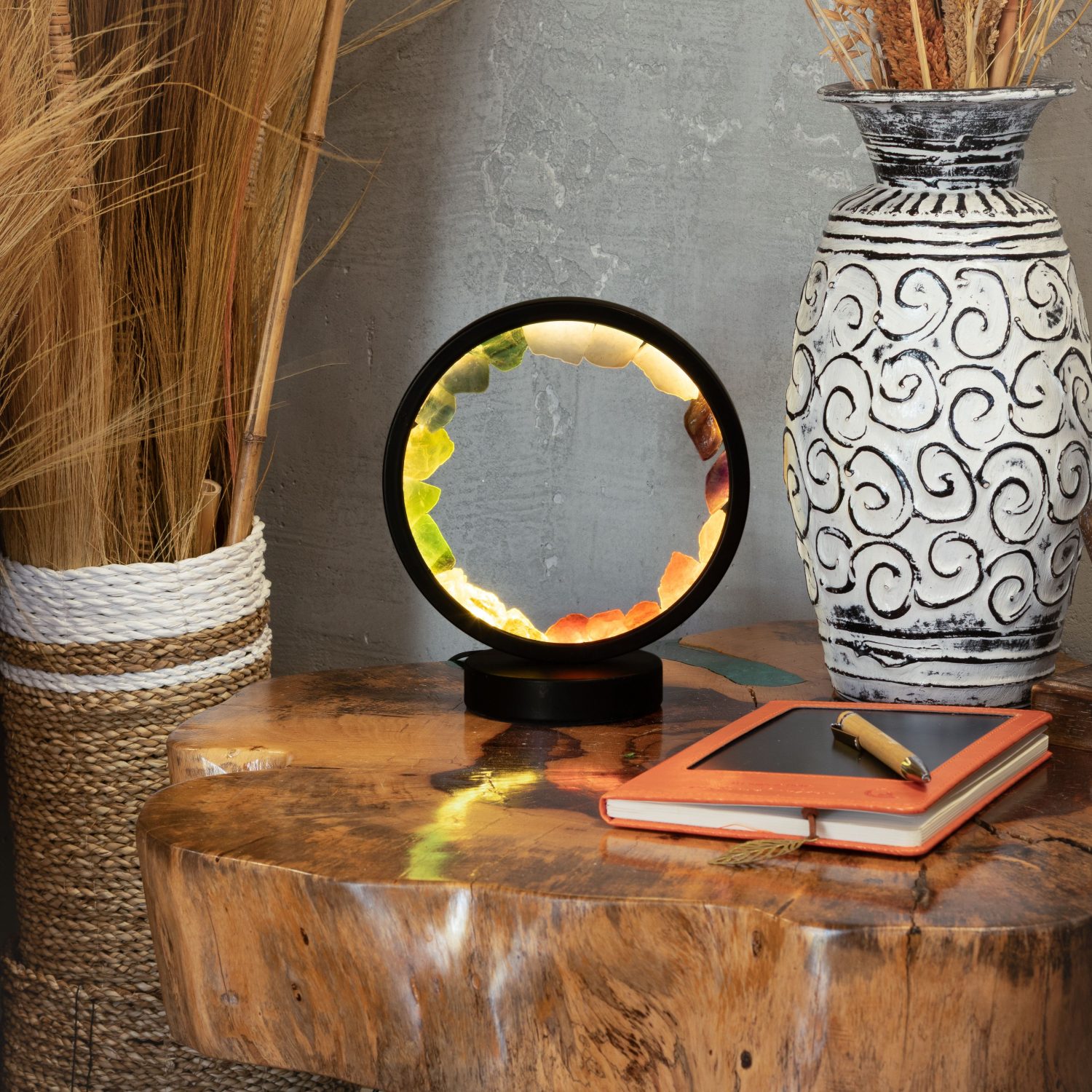 7 Chakra Gemstone Halo Lamp – Seven Gemstones6