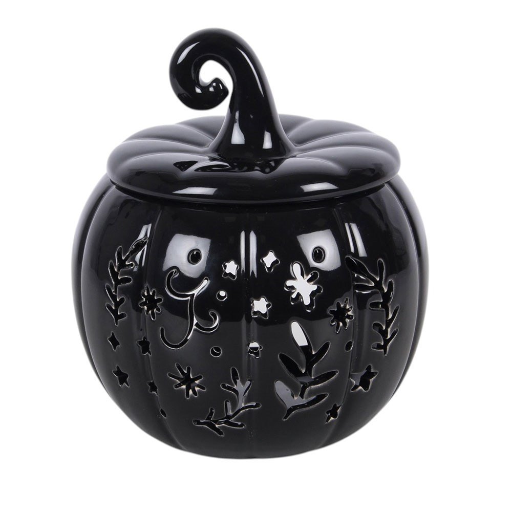 Black Folk Pumpkin Oil Burner & Wax Warmer