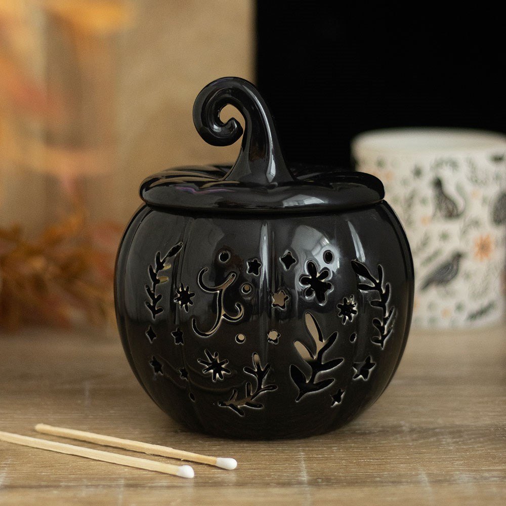 Black Folk Pumpkin Oil Burner & Wax Warmer3