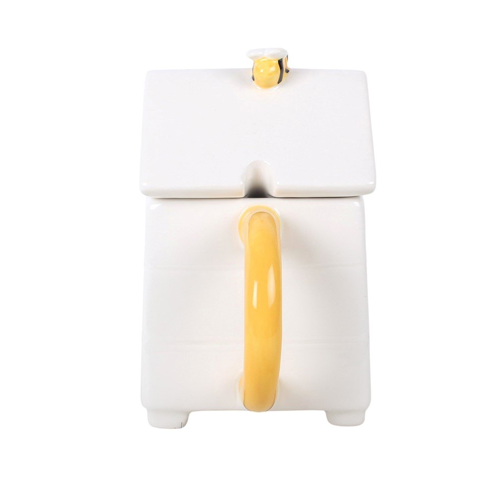 White Beehive Mug & Bee Detail Spoon Set – 500ml3