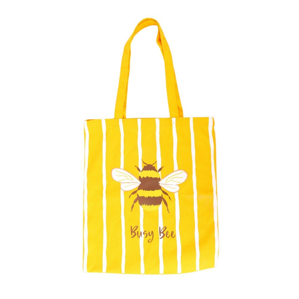Busy Bee Striped Tote Bag