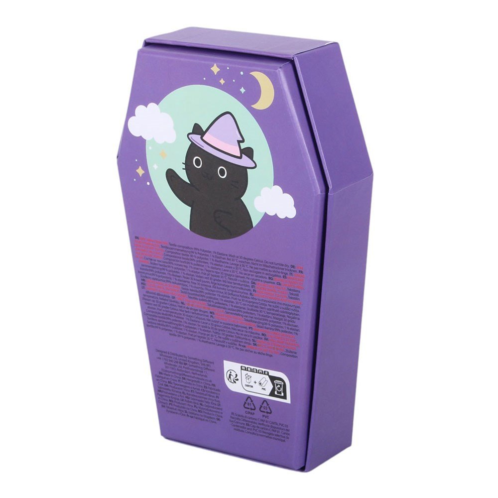 Pastel Purple Striped Socks with Coffin Gift Box3