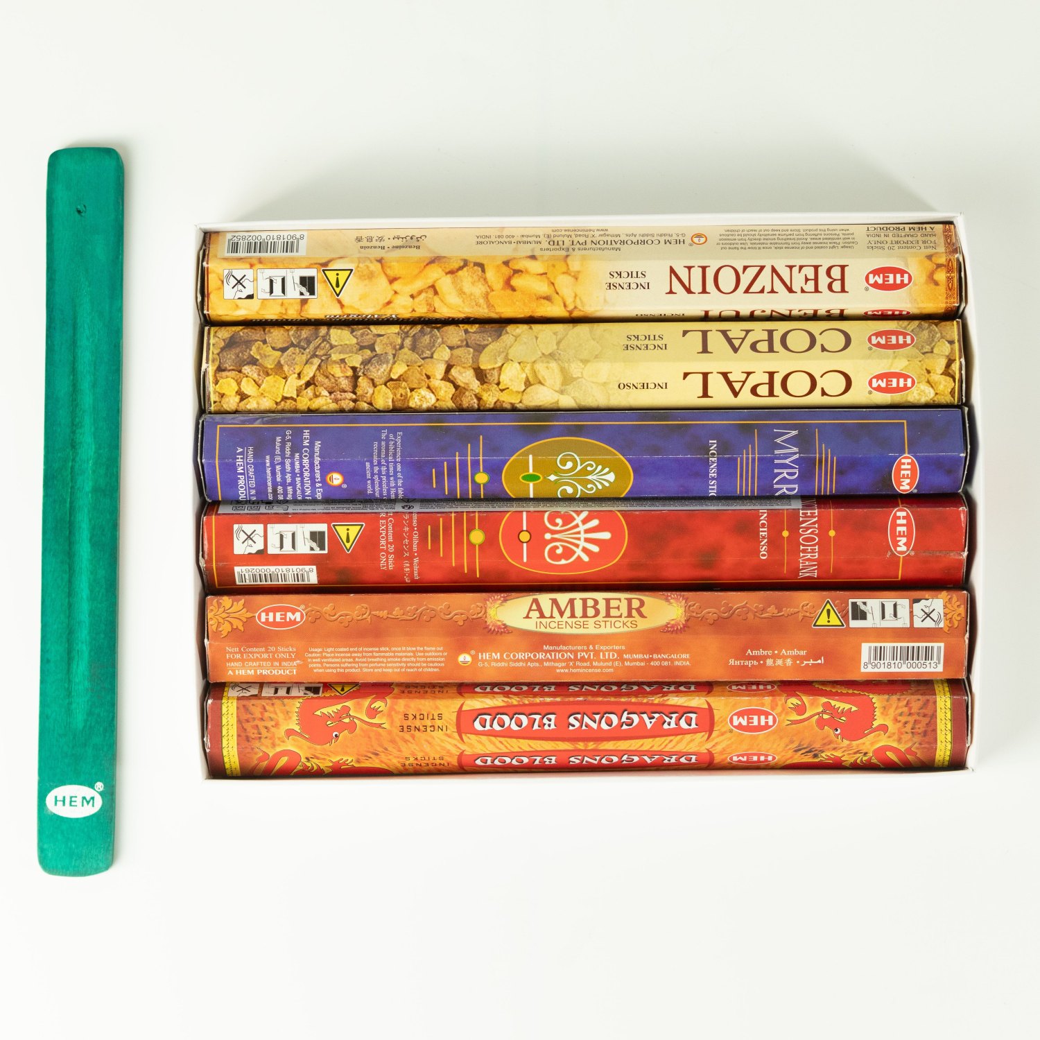 HEM Resin Collection Hexagonal Incense Set with Ashcatcher1