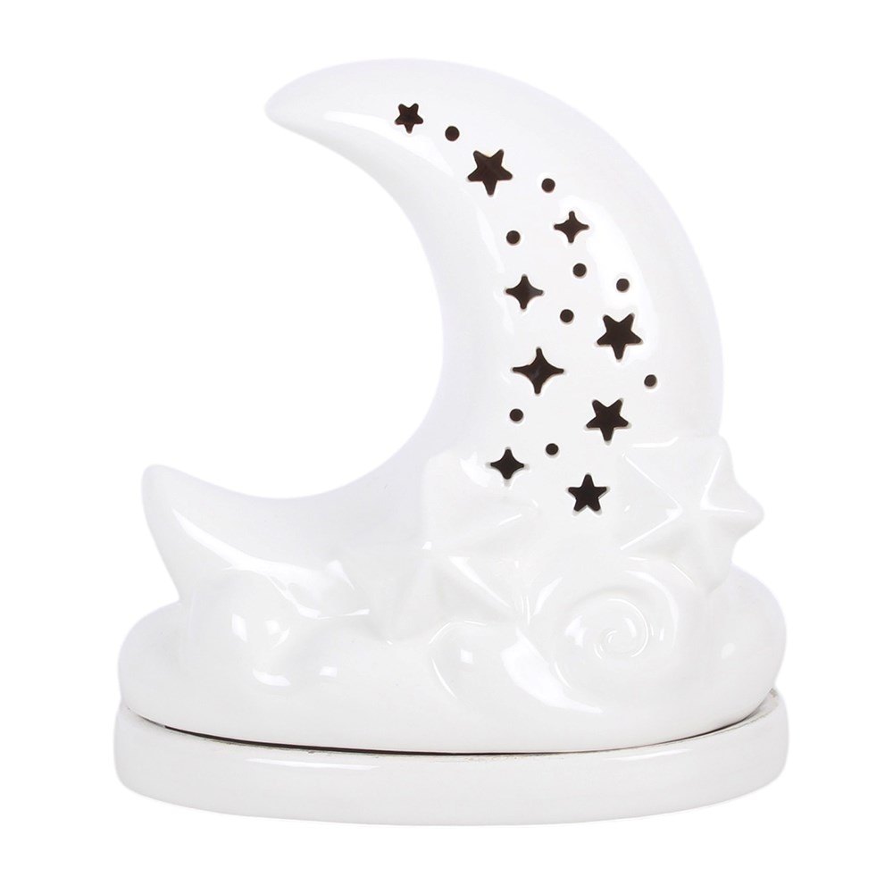 Pastel Skies White Moon Incense Cone Holder1