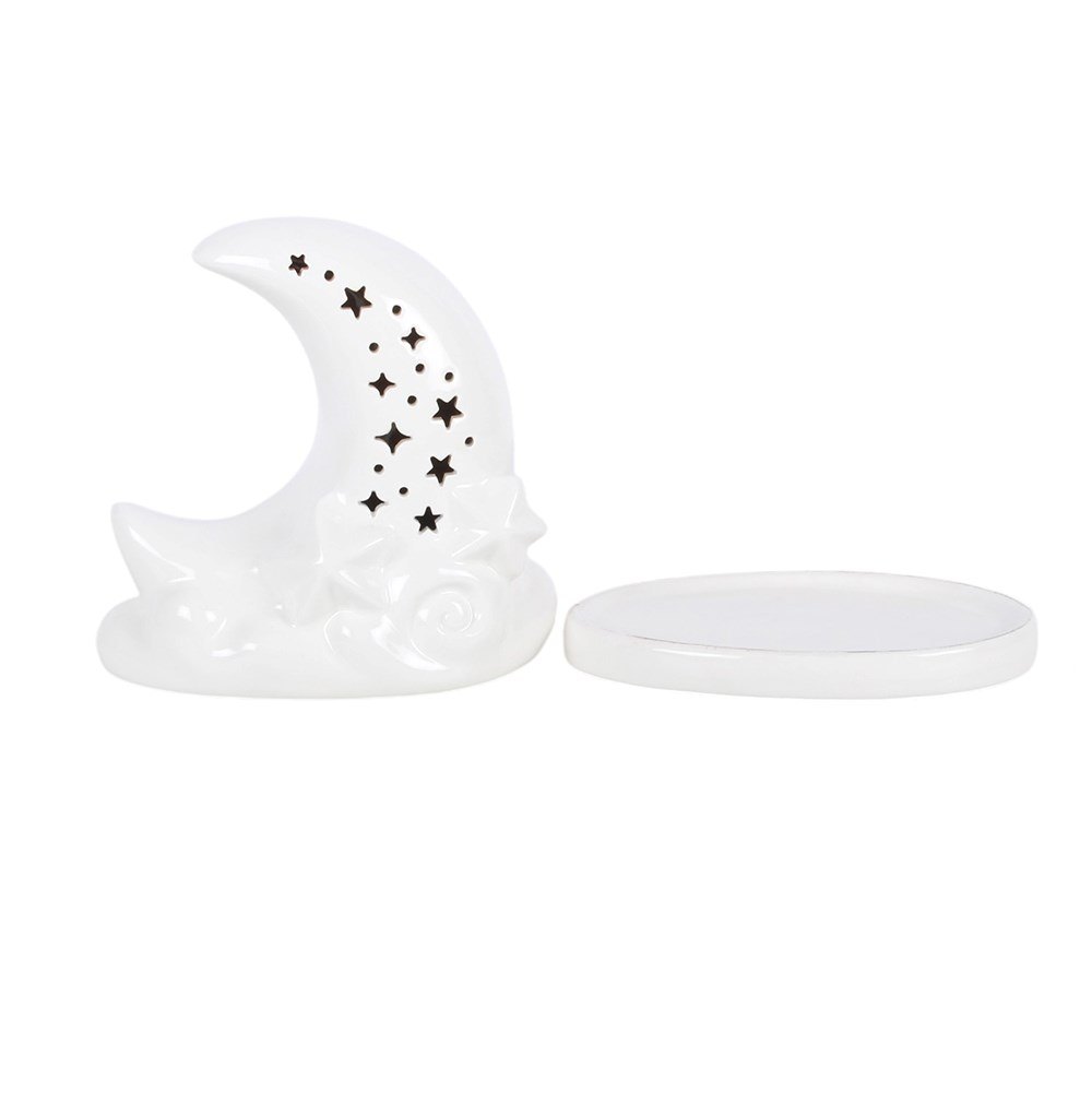 Pastel Skies White Moon Incense Cone Holder2