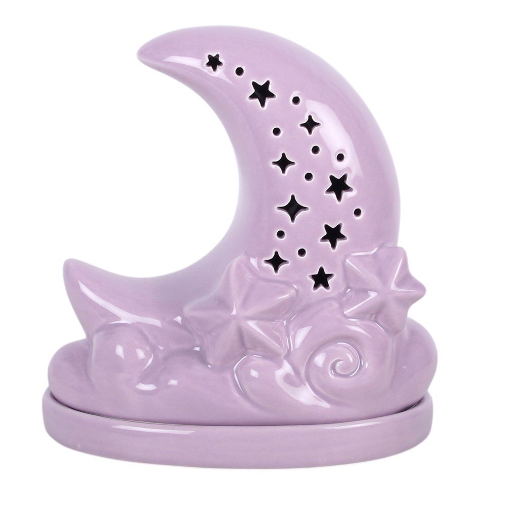Pastel Skies Purple Moon Incense Cone Holder1