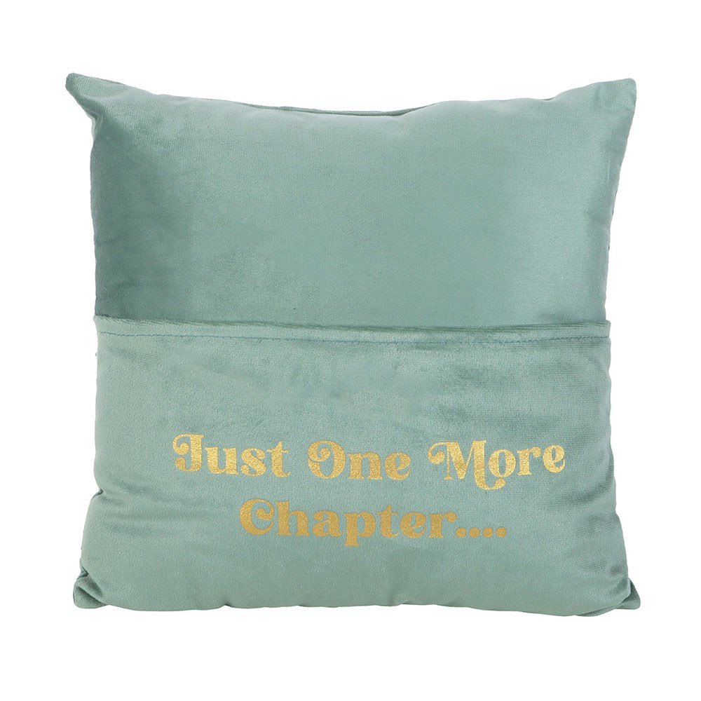 Just One More Chapter Reading Cushion with Book Pocket1