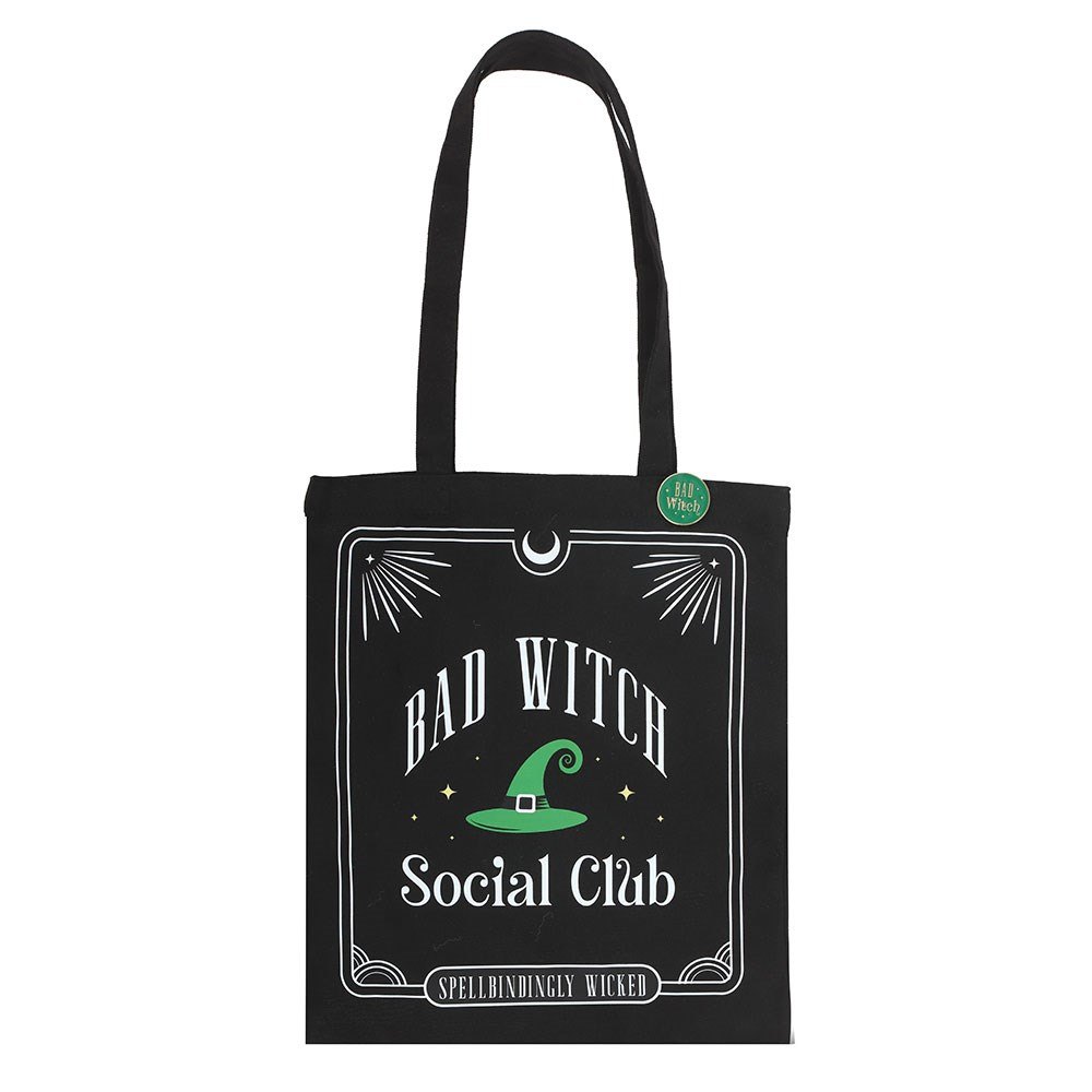 Bad Witch Social Club Tote Bag with Enamel Pin