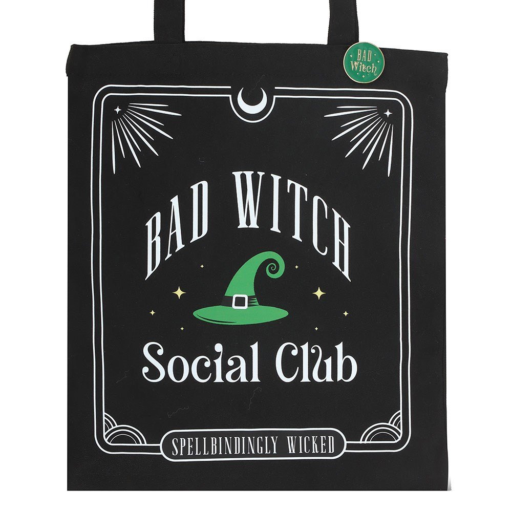 Bad Witch Social Club Tote Bag with Enamel Pin1