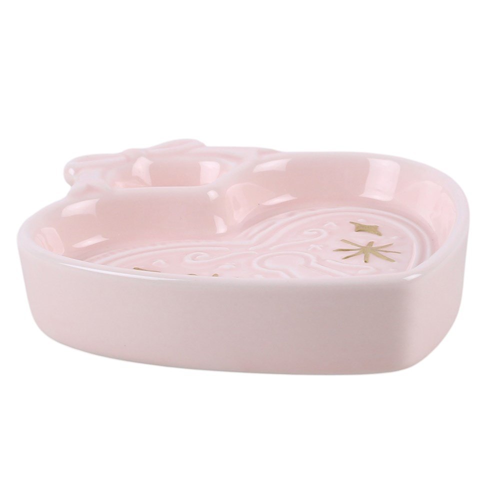 Pink Heart Locket Ceramic Trinket Dish2