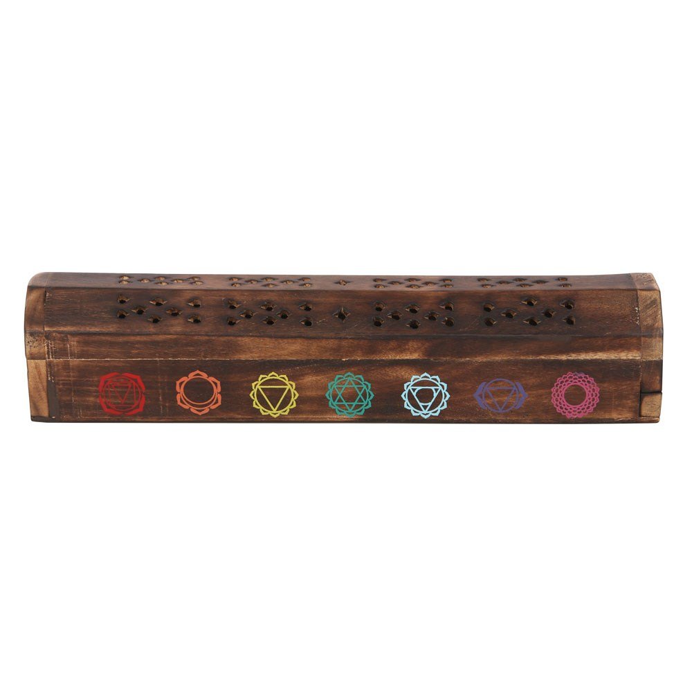 Chakra Wooden Incense Box & 10 Mixed Incense Sticks3
