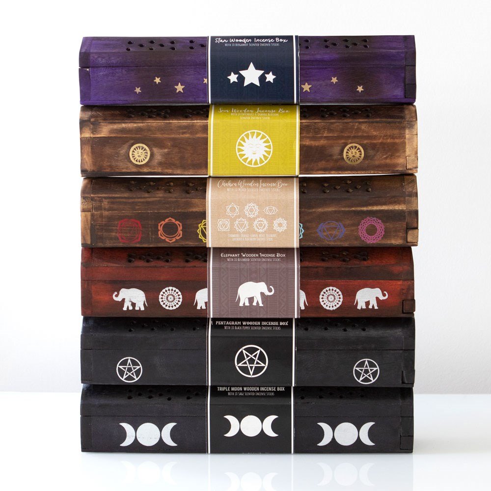 Star Wooden Incense Box & 10 Bergamot Incense Sticks7
