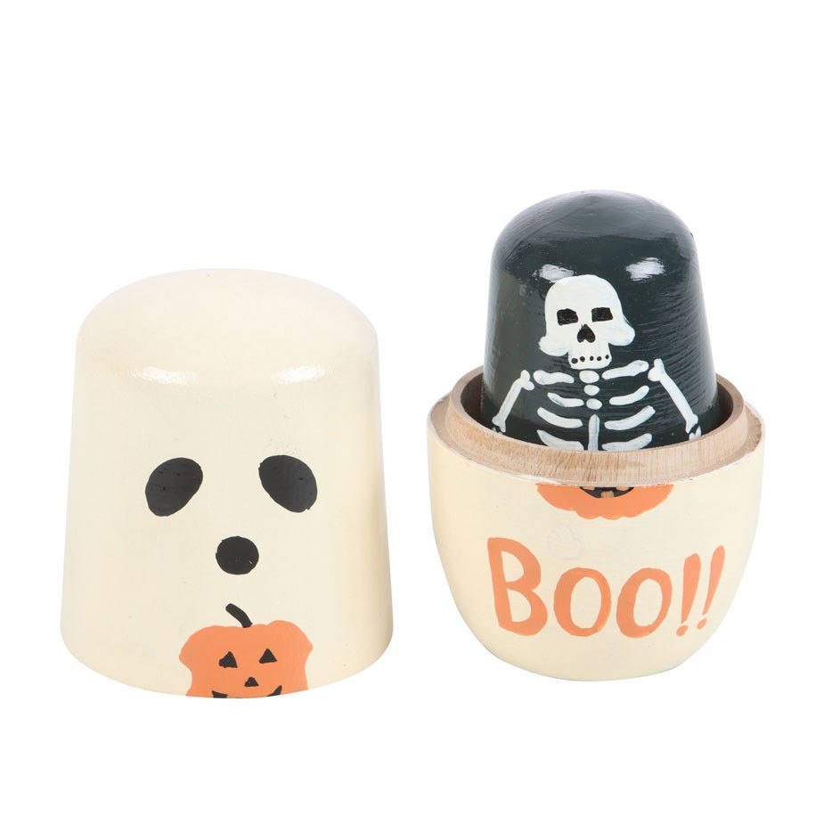 Halloween Wooden Russian Nesting Dolls – Set of 52