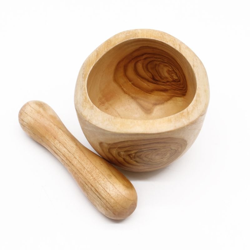 Medium Ergo Teak Pestle & Mortar1
