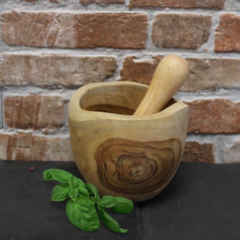 Medium Ergo Teak Pestle & Mortar2