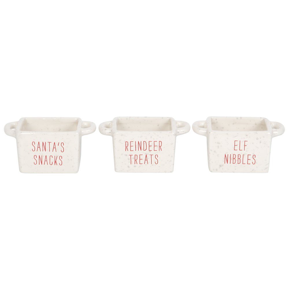 Set of 3 Christmas Ceramic Snack Bowls1