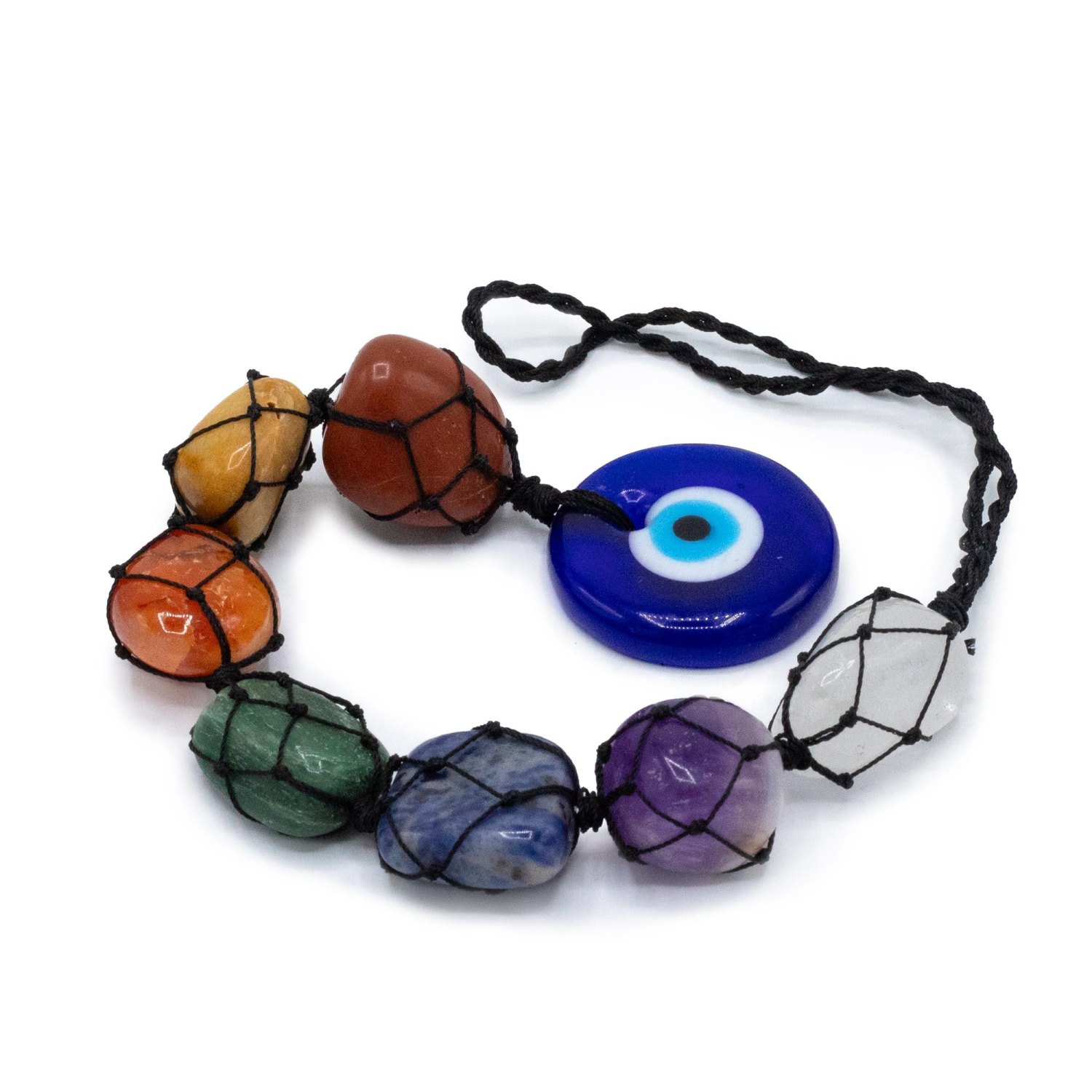 Evil Eye Hanging Chakra Gemstone Pendant