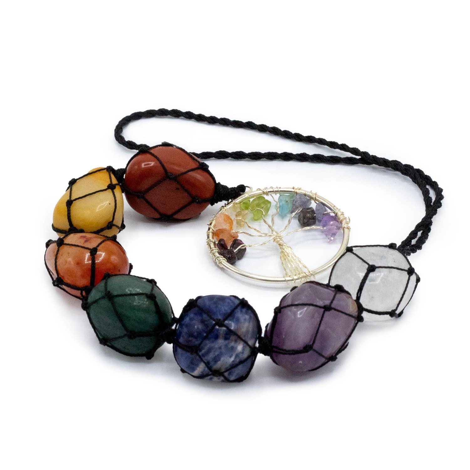 Tree of Life Hanging Chakra Gemstone Pendant