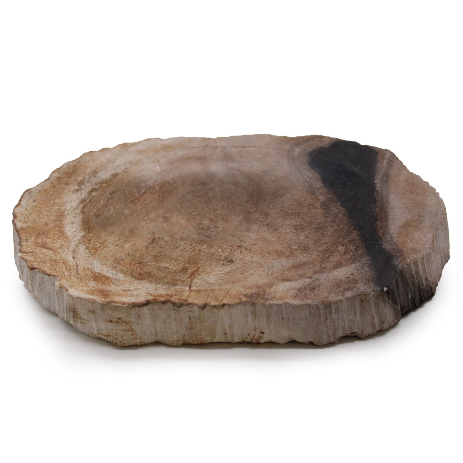 Brown & Black Petrified Wood Soap Dish