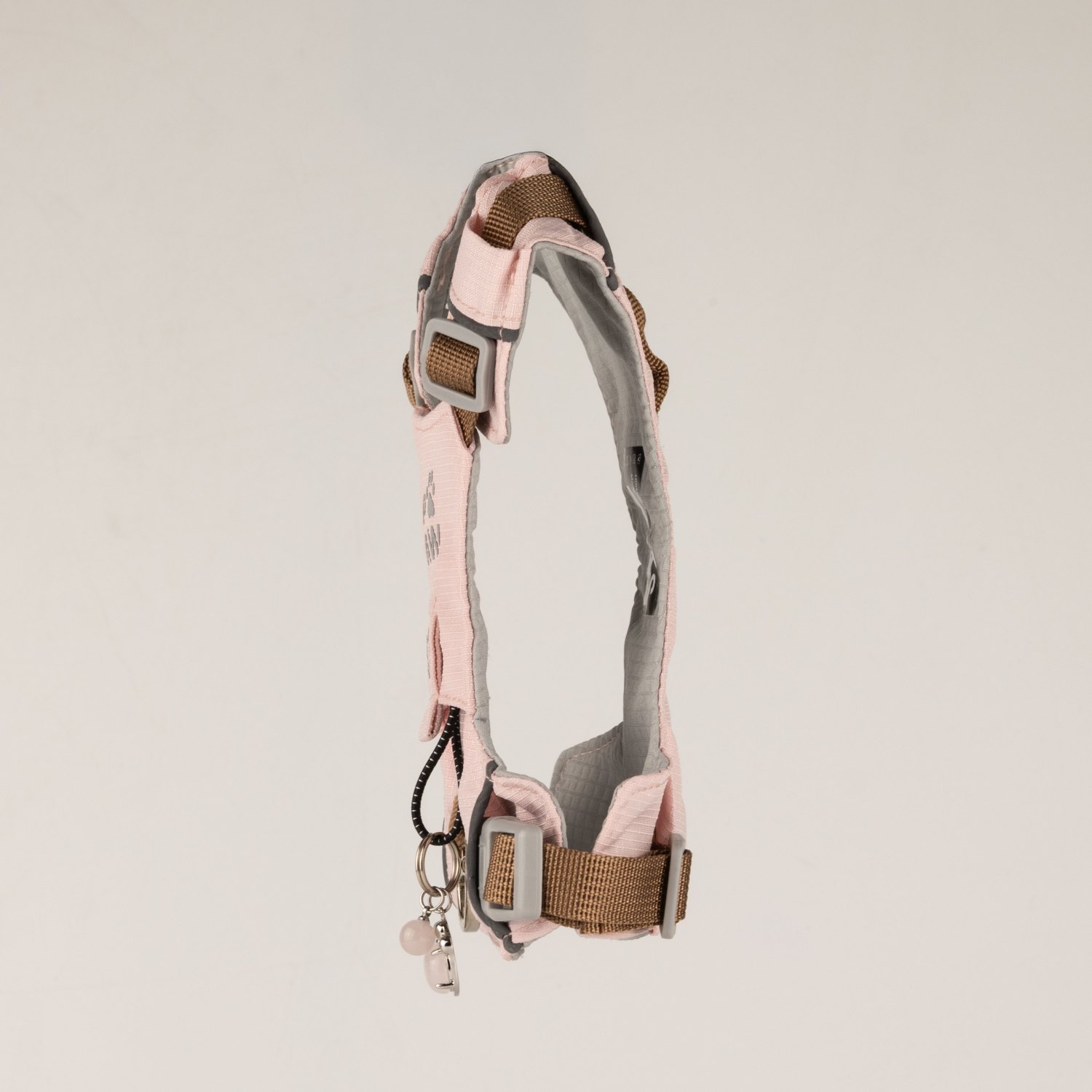 Soft Pink XS Guardian Dog Harness with Rose Quartz Charm2