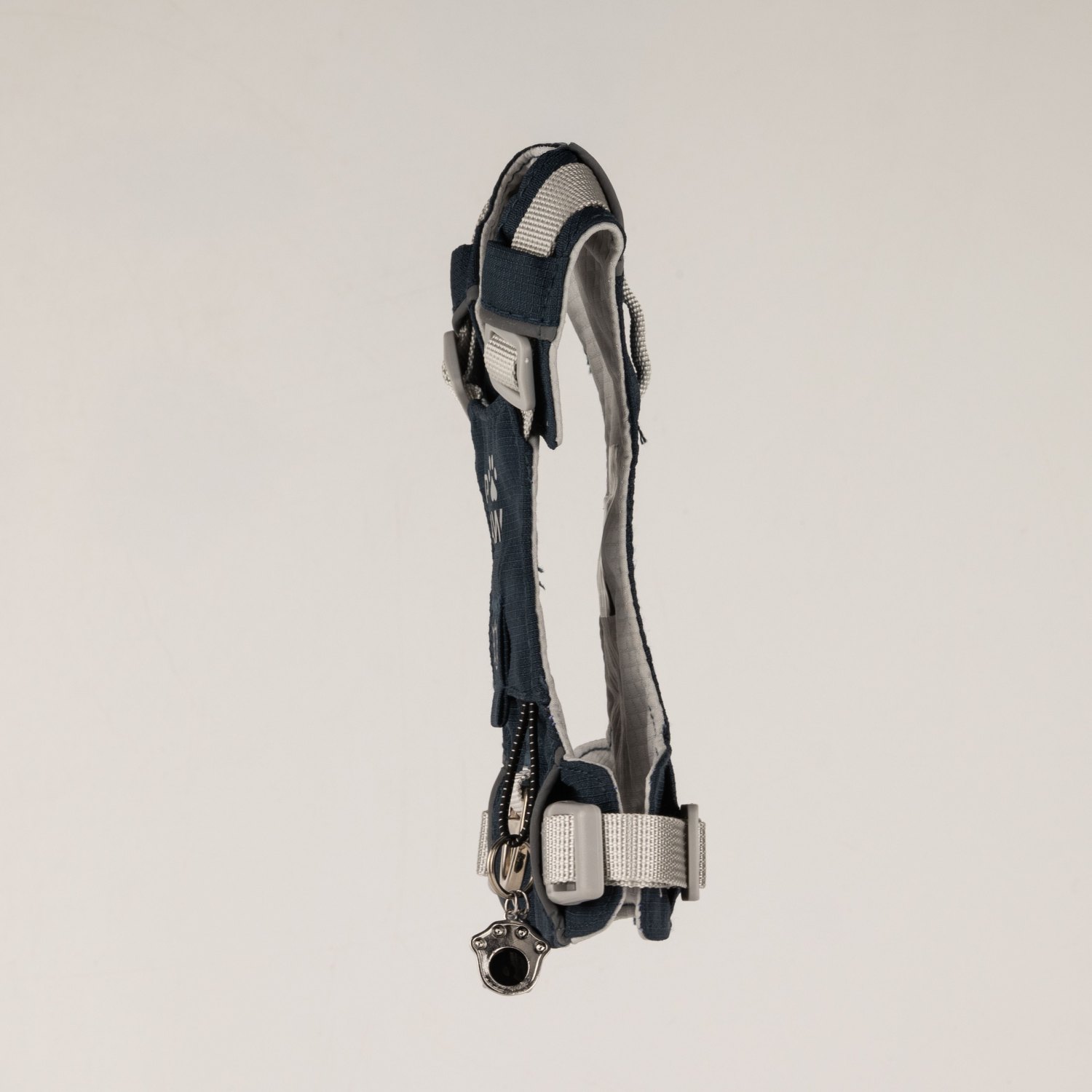 Rock Grey XS Guardian Dog Harness with Black Obsidian Charm8