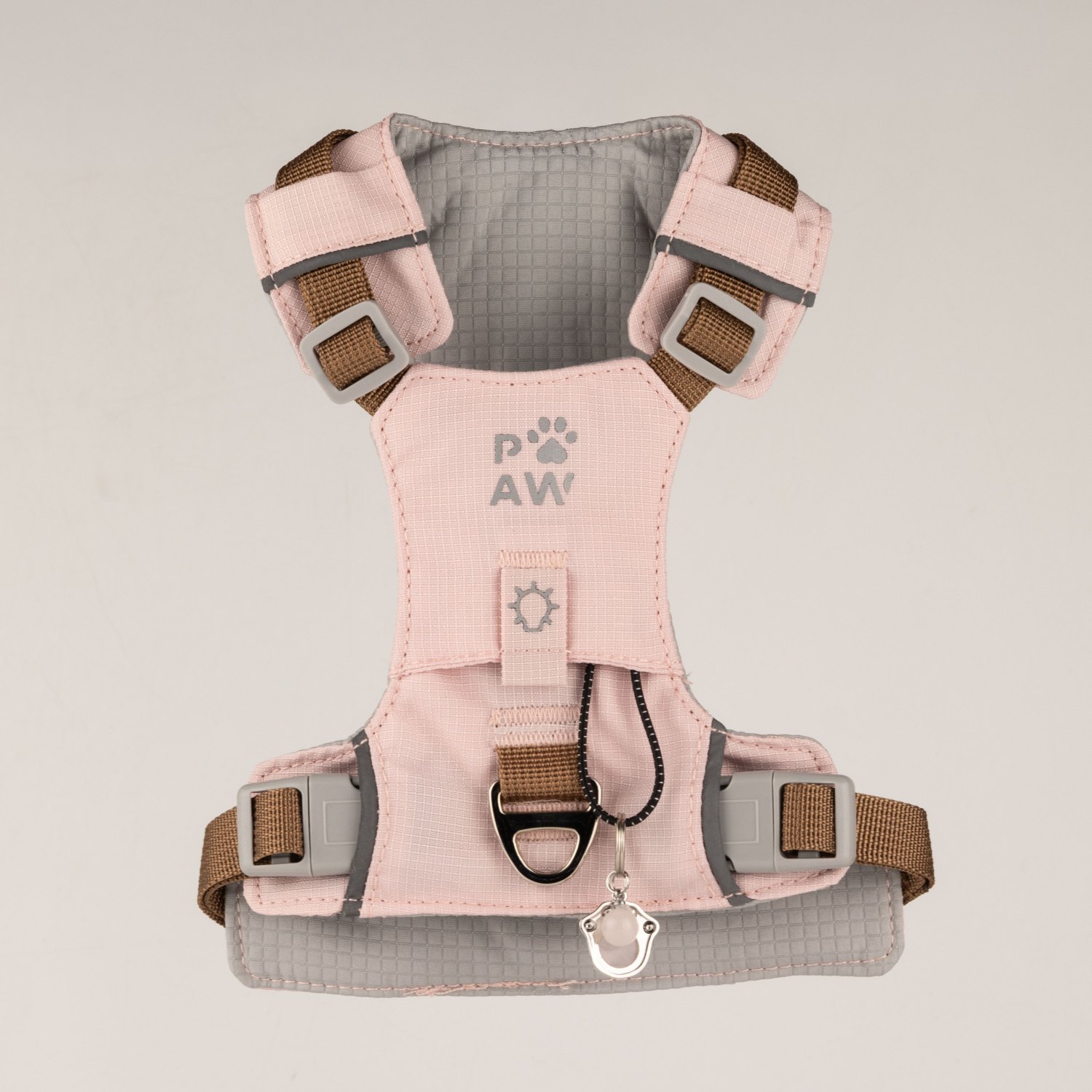 Soft Pink S Guardian Dog Harness with Rose Quartz Charm1