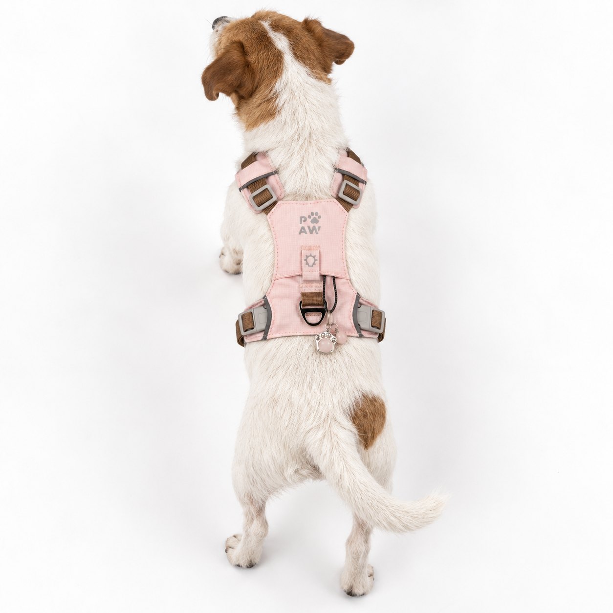 Soft Pink S Guardian Dog Harness with Rose Quartz Charm10