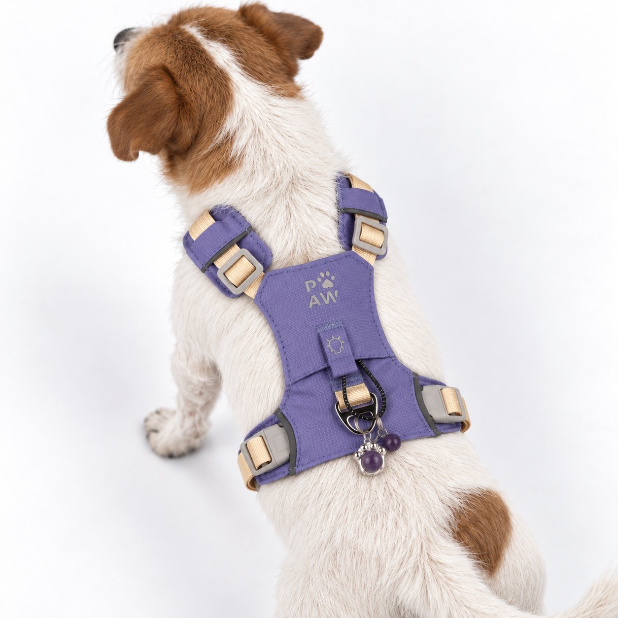 Lavender S Guardian Dog Harness with Amethyst Charm9