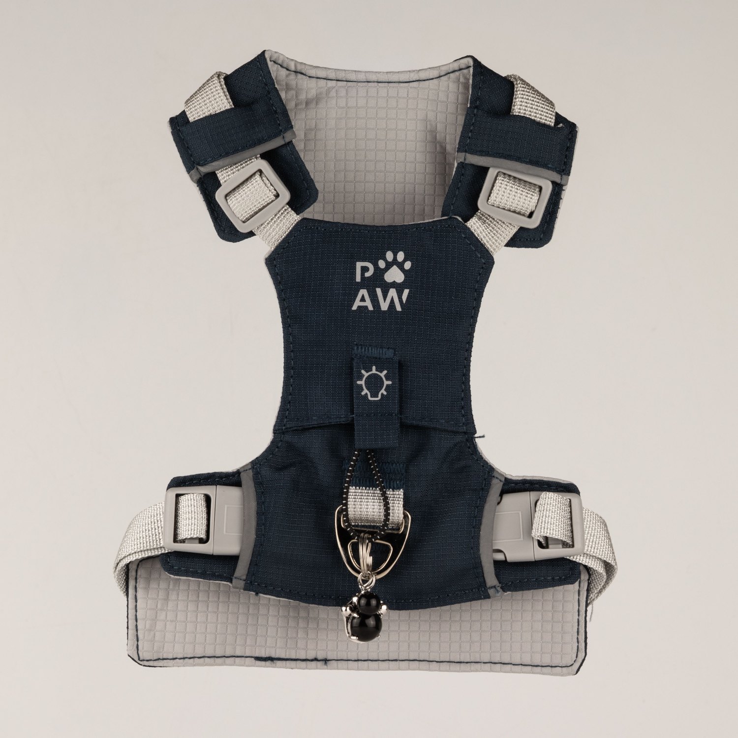 Rock Grey S Guardian Dog Harness with Black Obsidian Charm1