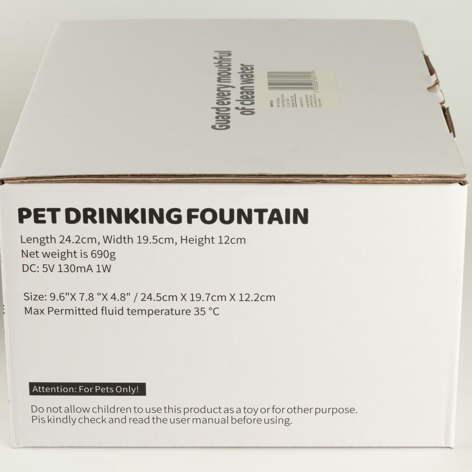 PAW 2.5L Stainless Steel Electric Pet Water Fountain8