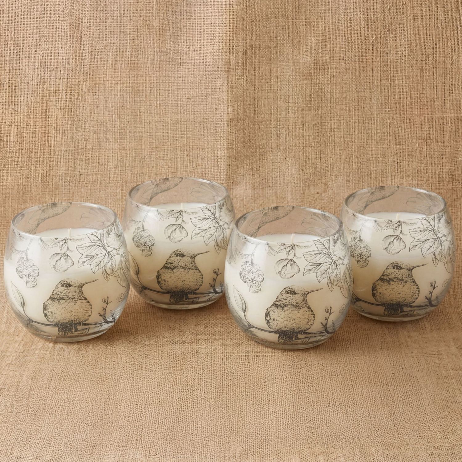 Small Drawn by Flame Botanical Glass Jar Candle2