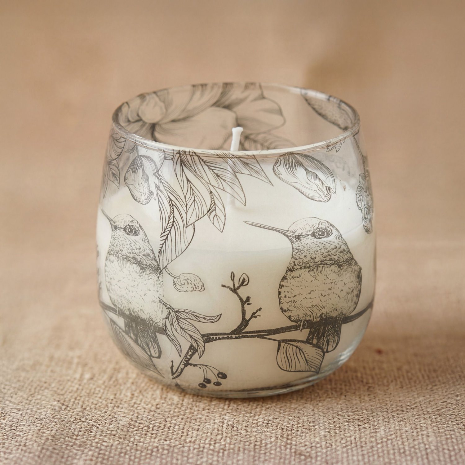 Medium Drawn by Flame Botanical Glass Jar Candle2