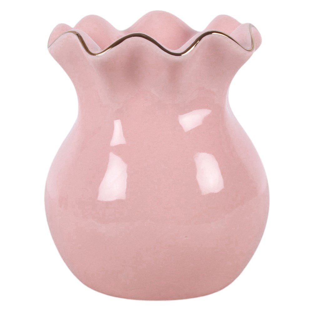 Pink Fluted Heart Oil Burner & Wax Warmer1