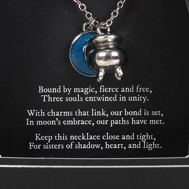 Set of 3 Coven Sisters Cauldron Charm Necklaces4