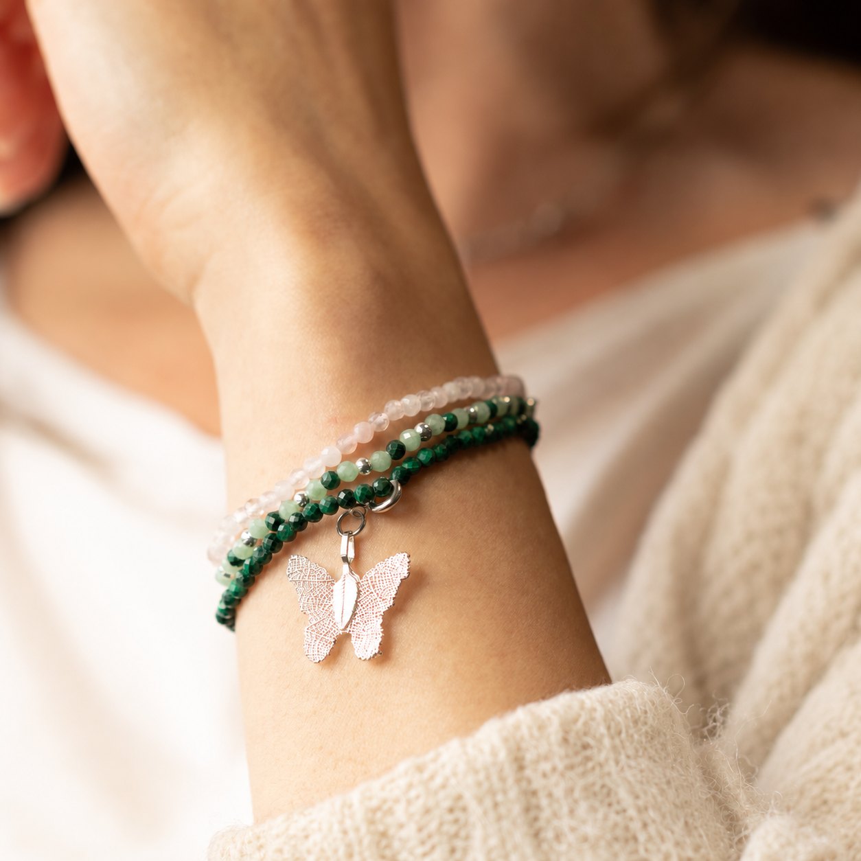 Nymph Forest Spirit Gemstone Bracelet Set – 3 Bracelets3