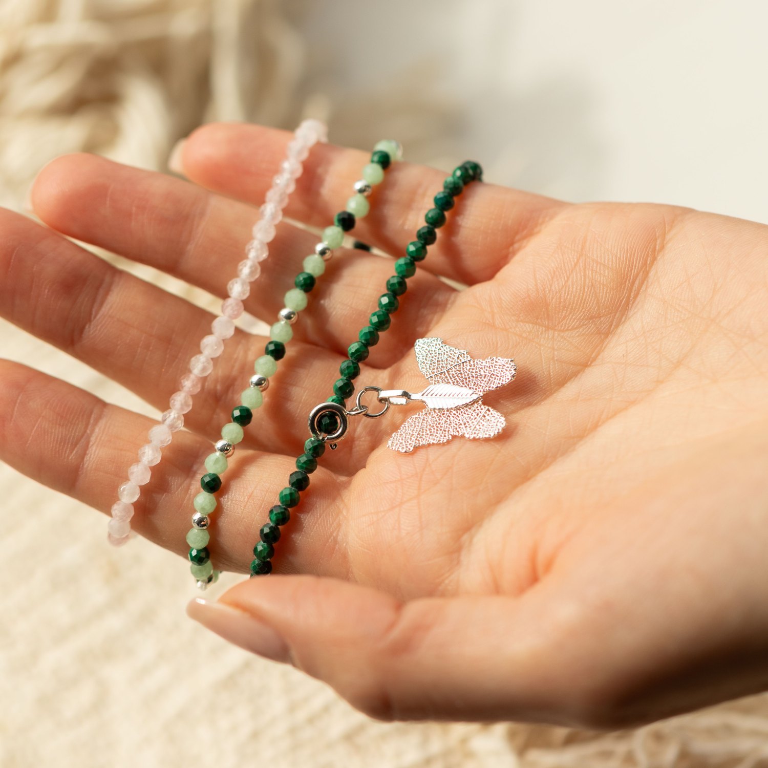 Nymph Forest Spirit Gemstone Bracelet Set – 3 Bracelets5