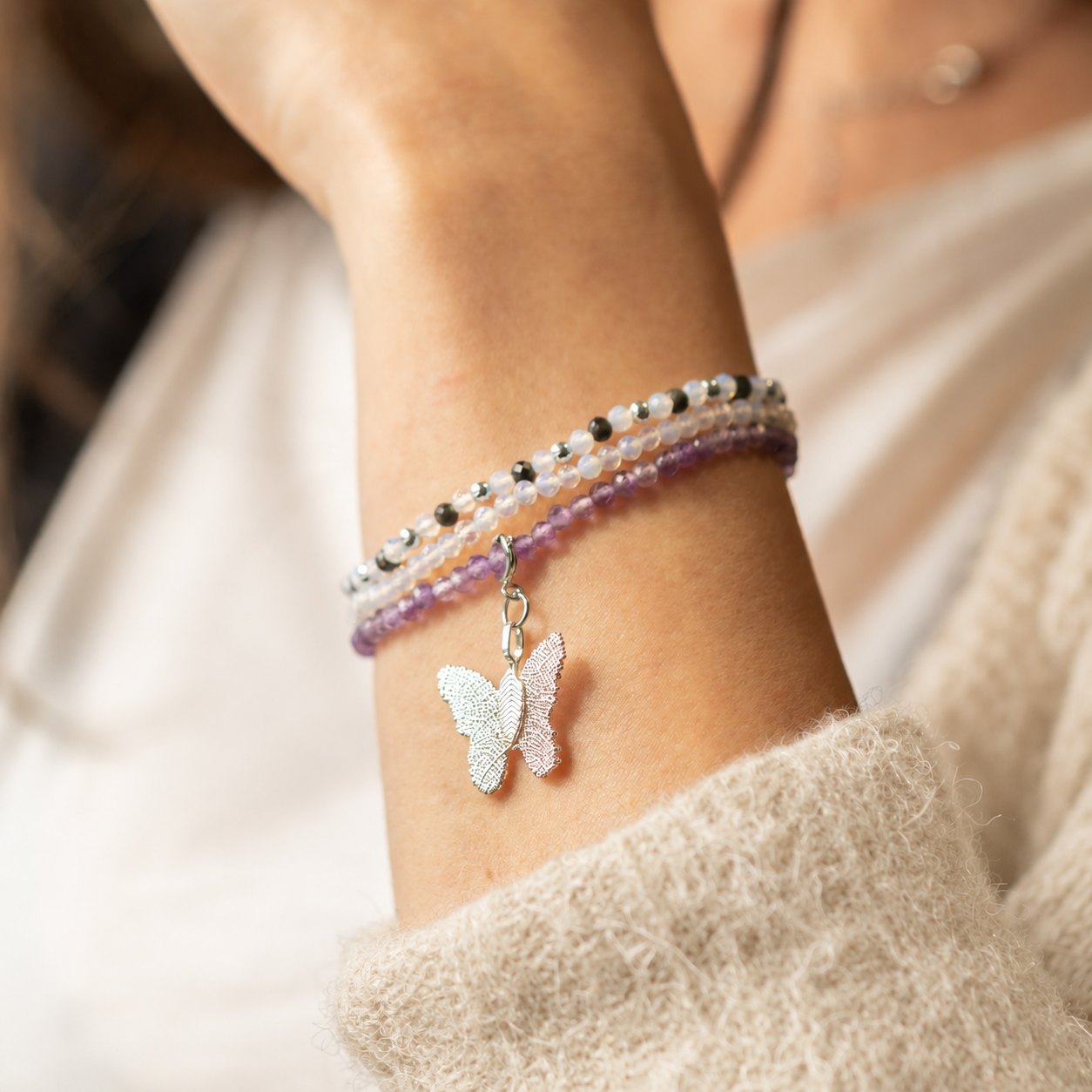 Nymph Full Moon Gemstone Bracelet Set – 3 Bracelets3