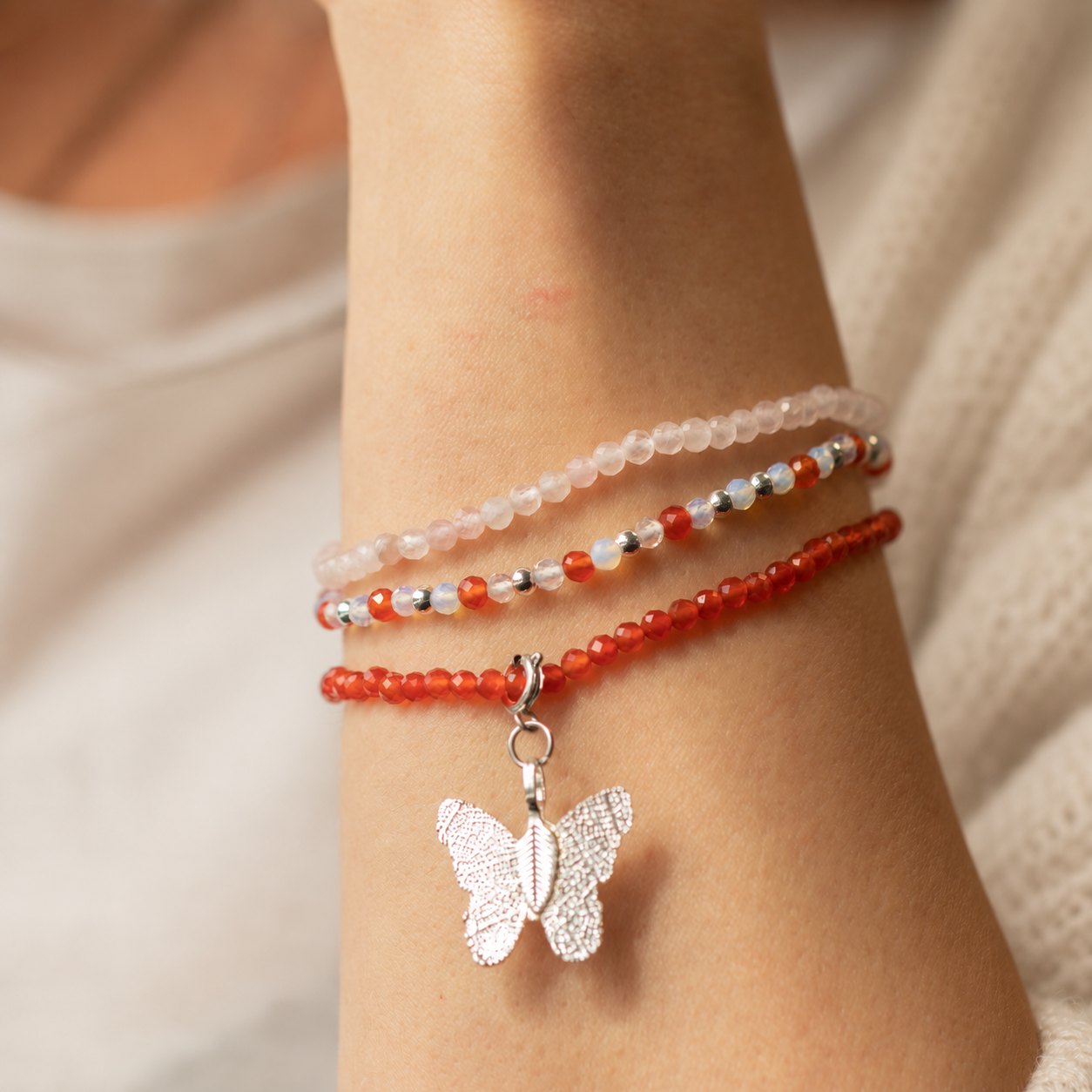 Nymph Love & Flame Gemstone Bracelet Set – 3 Bracelets4