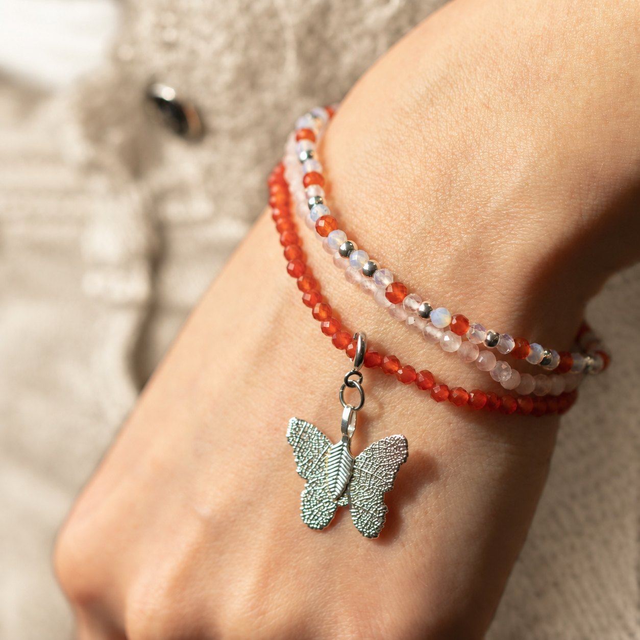 Nymph Love & Flame Gemstone Bracelet Set – 3 Bracelets5